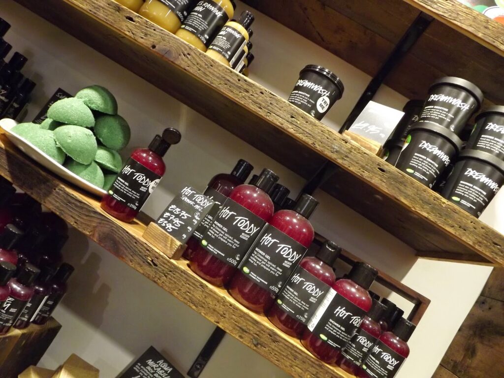 Hot Toddy on the shelf at Lush white rose.