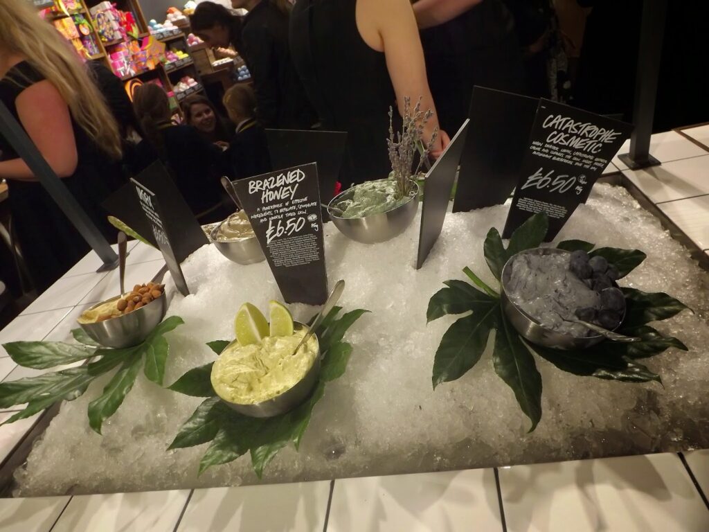 Lush face masks.