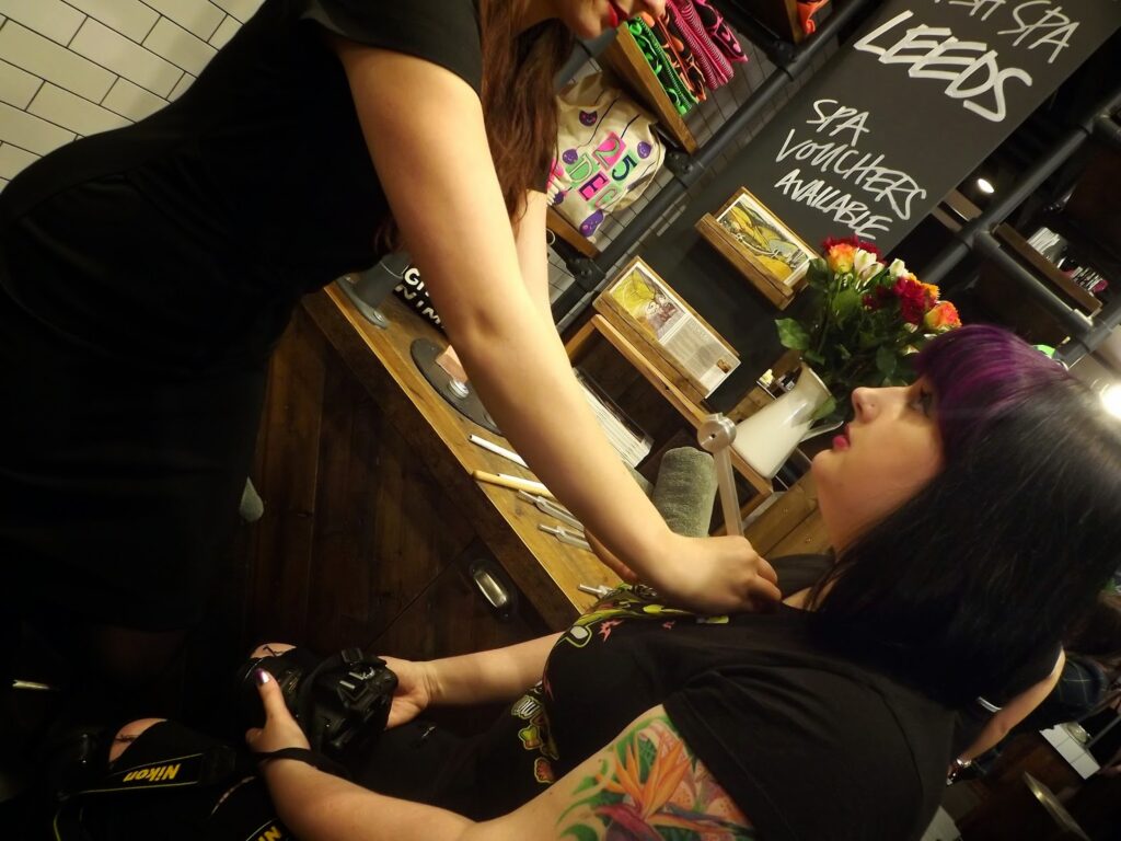 Sound bath experience at Lush white rose.