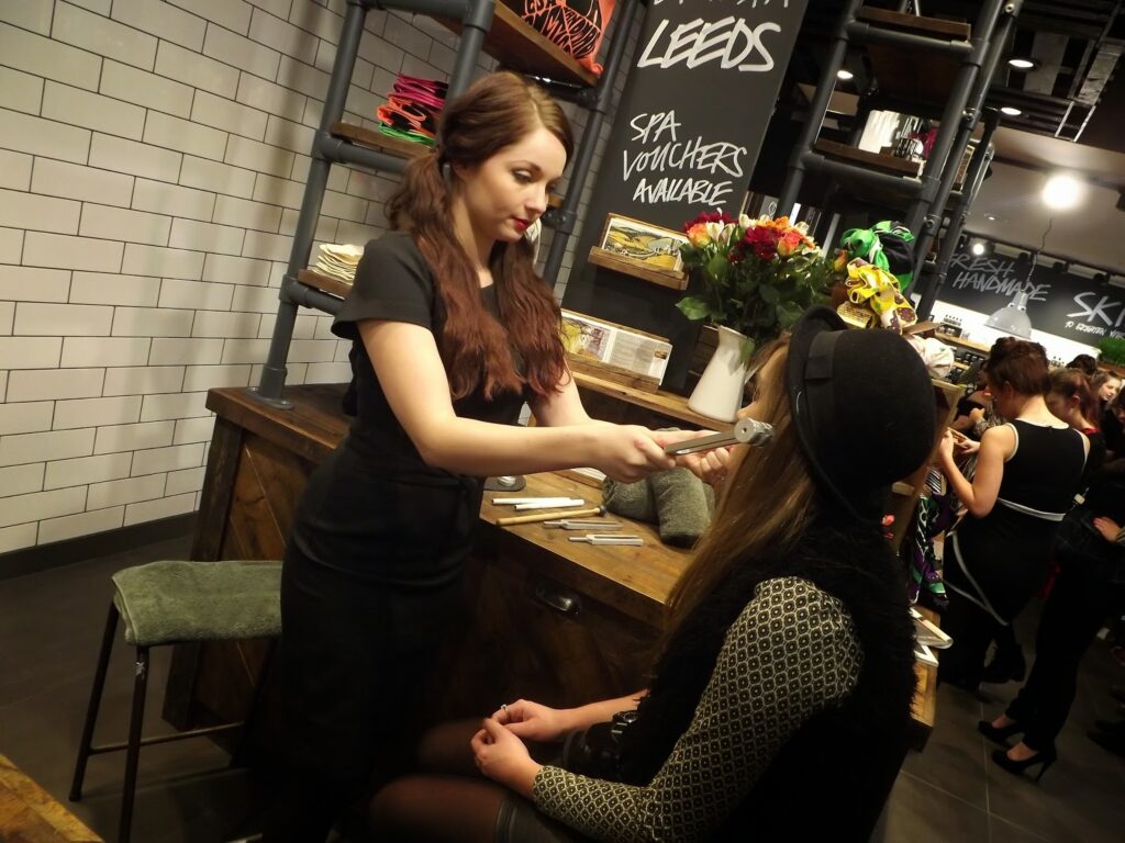 Sound bath experience at Lush.