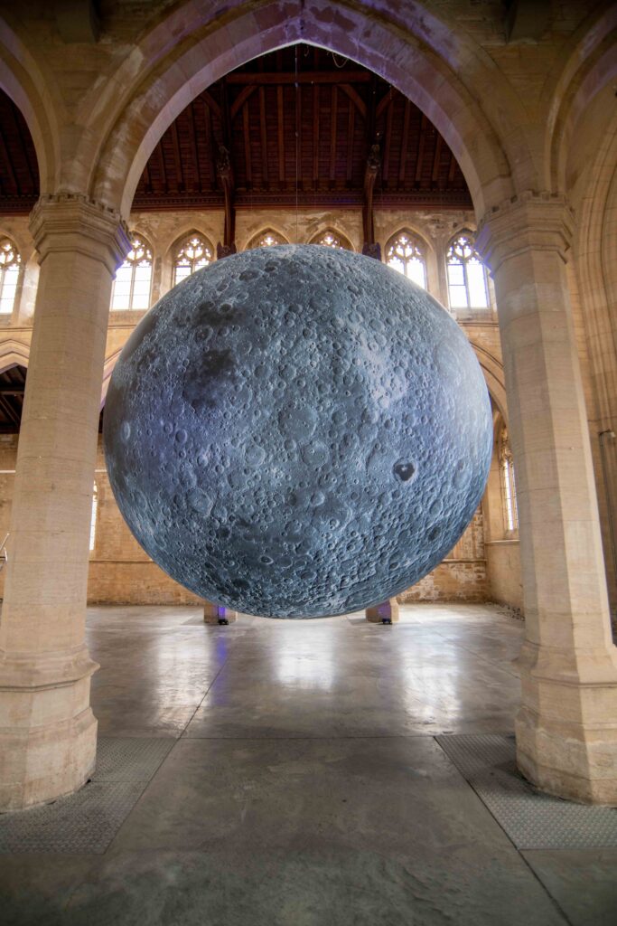 Luke Jerram's moon installation.