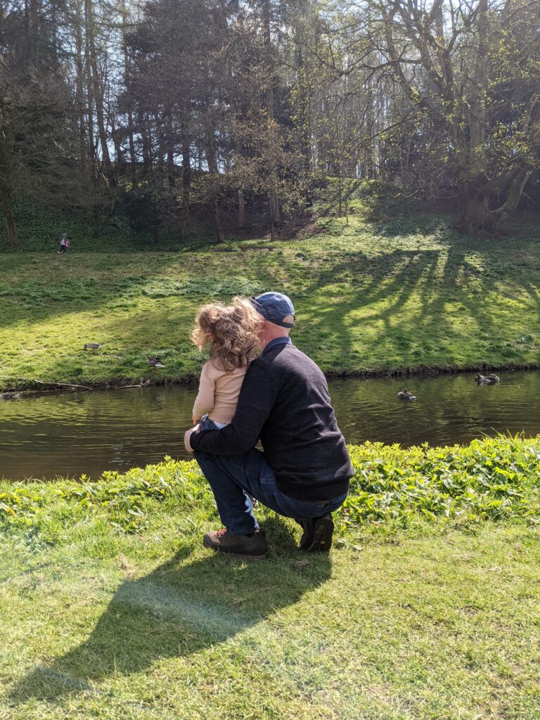 My Dad on Granddad duties on a National Trust day out.