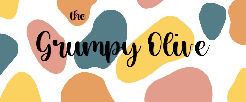 The Grumpy Olive logo. One of my blogs you need to read this August.