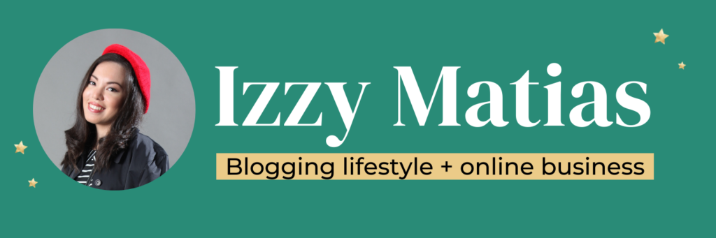 Izzy Matias blog header. One of my August advertisers and blogs you need to read this month.