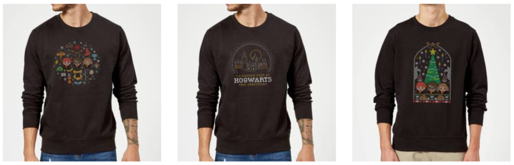Harry Potter Christmas jumpers.