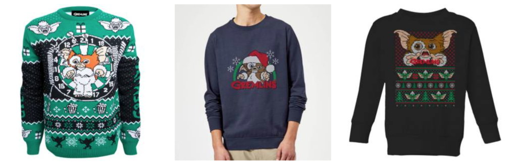 Gremlins Christmas jumpers.