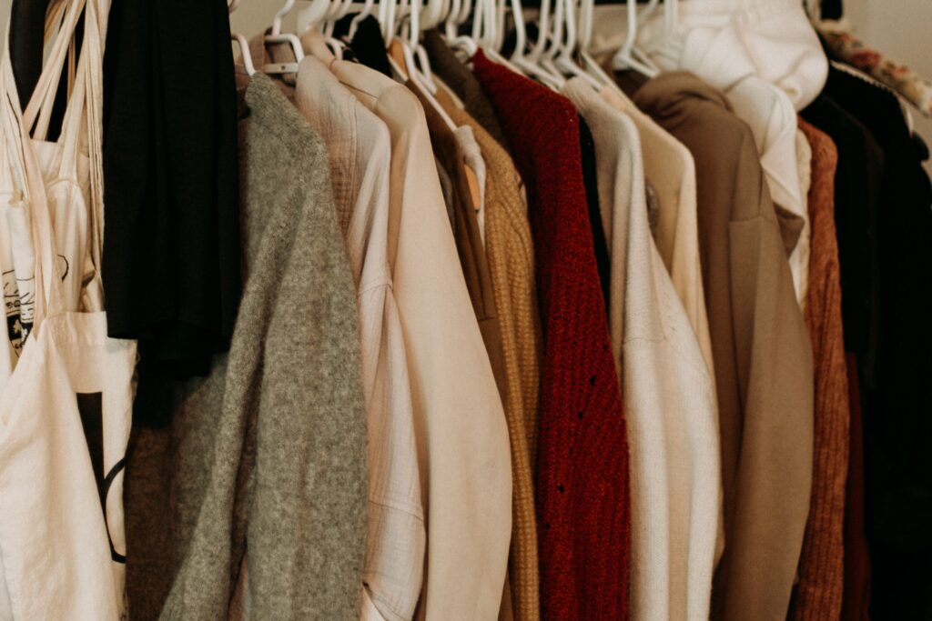 Wardrobe declutter image.