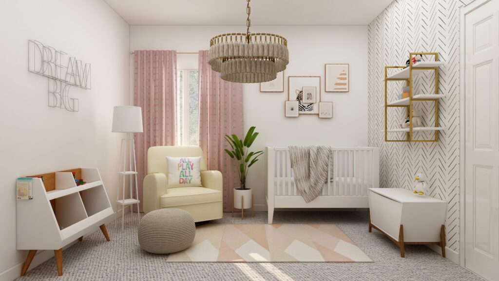 Create a baby nursery which oozes comfort and cosiness.