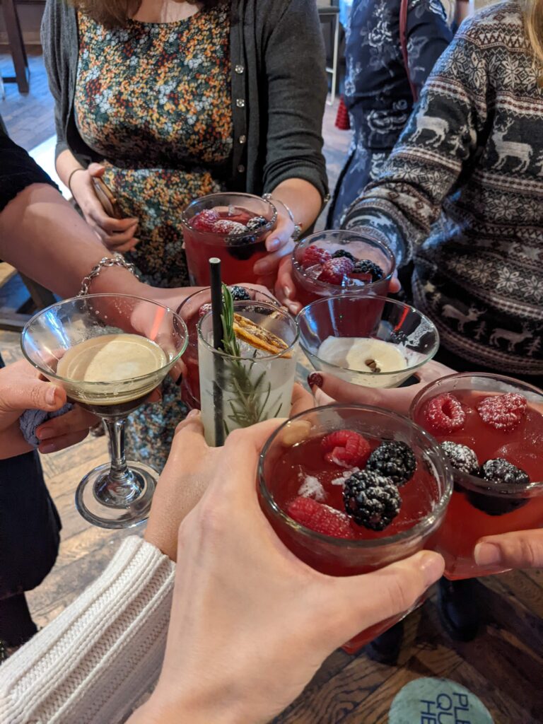 Cocktail making at the Jet2 holidays bloggers event.