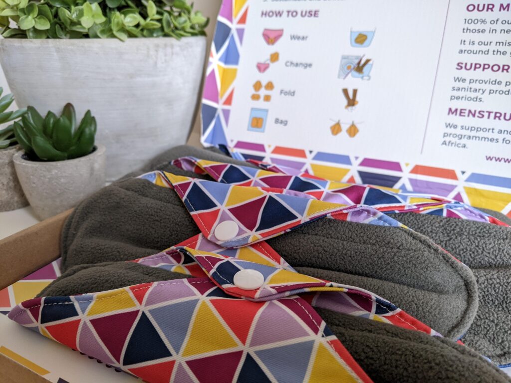 Reusable period products fro Trade to Aid.