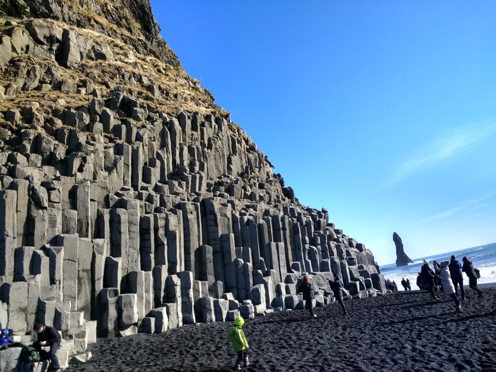 The black sand beach in Vik.