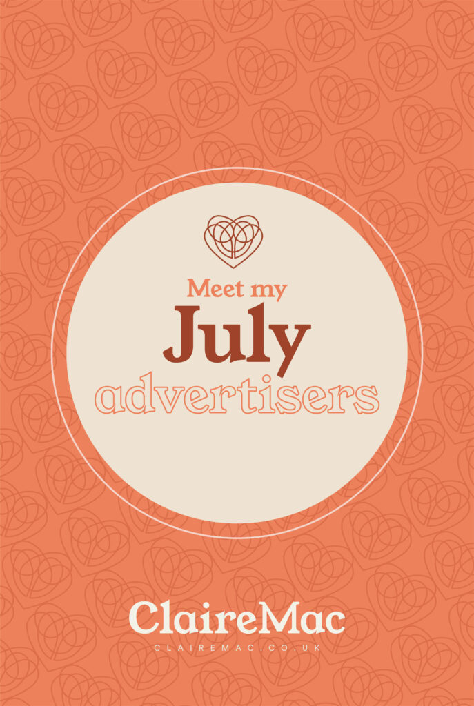 Meet my July advertisers graphic.