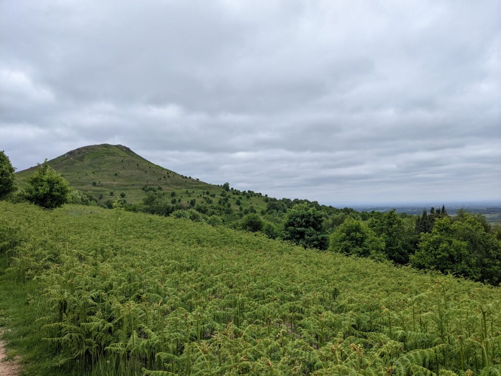 Walking up towards Roseberry Topping in the Guisborough 3 peaks circular walk.