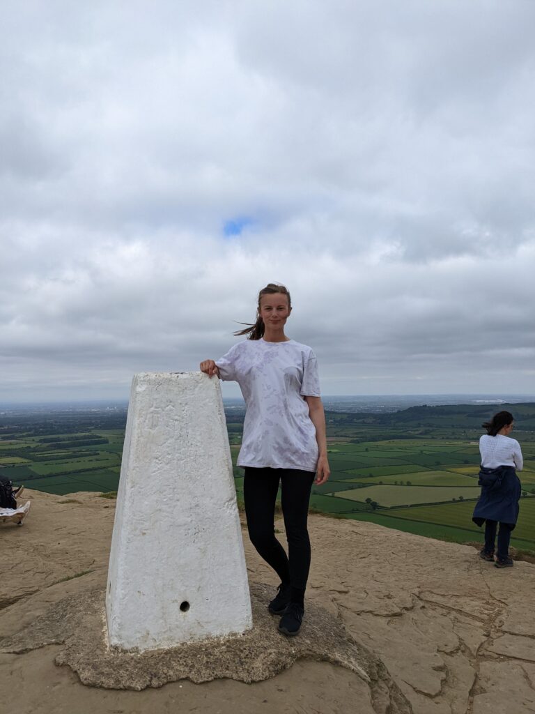Roseberry Topping trig point.
