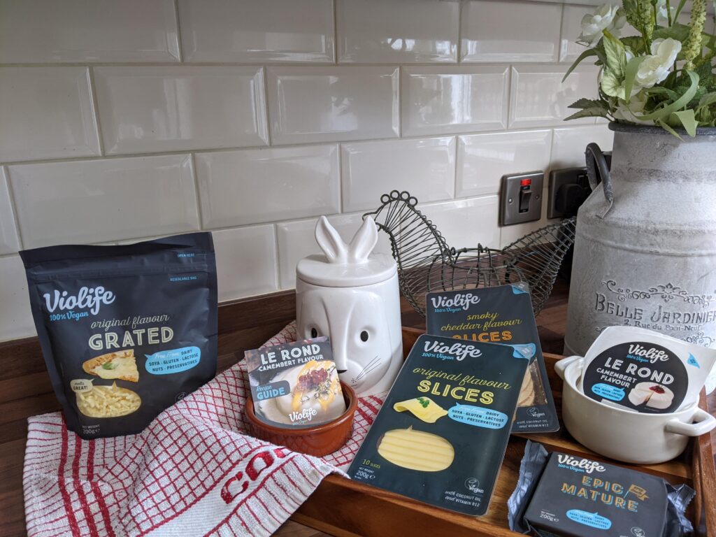 A selection of vegan cheeses from violife.