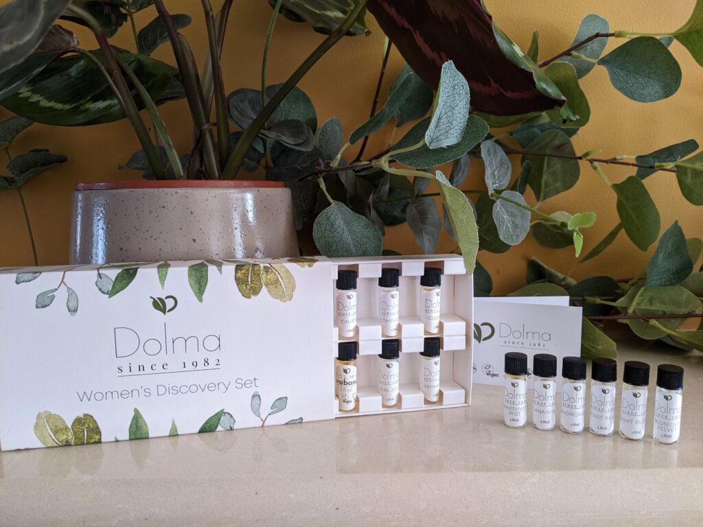 Dolma cruelty free fragrance set.