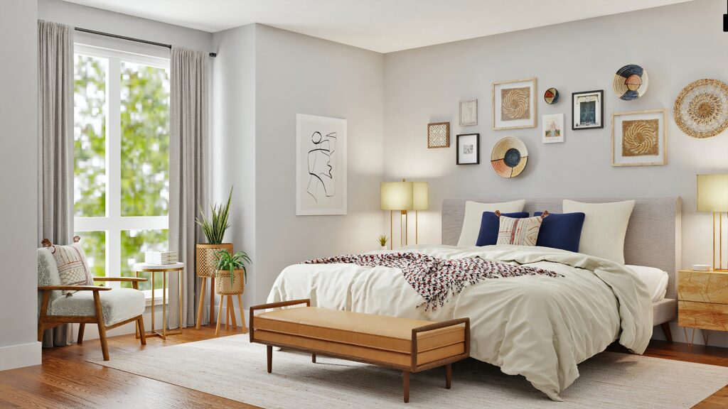 Learn how to decorate your bedroom in a rented house with this post.