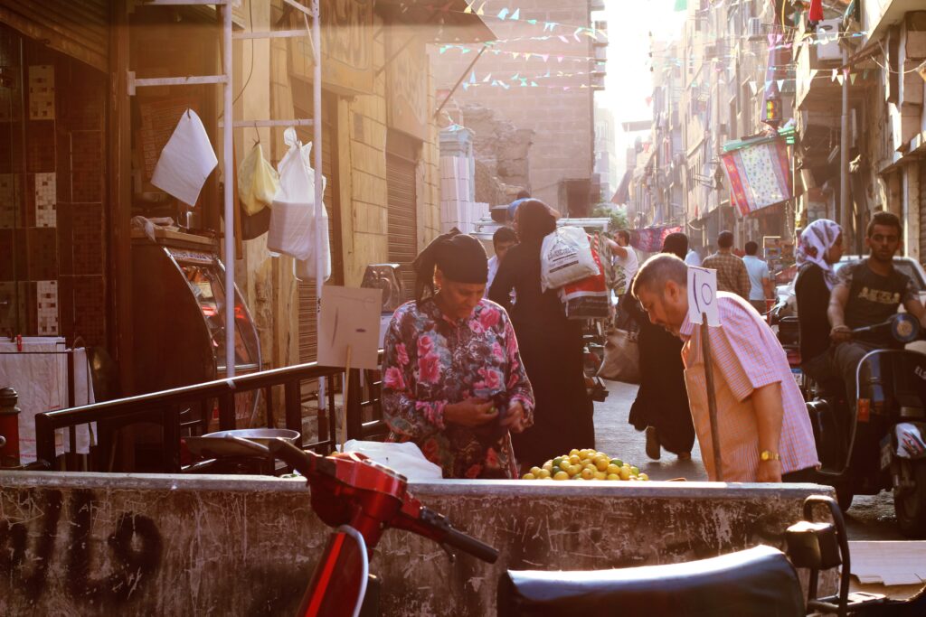 Street markets in Cairo.