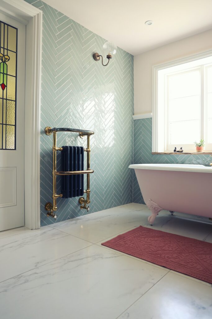 Dream bathroom set up. This image shows a perfect tile selection.