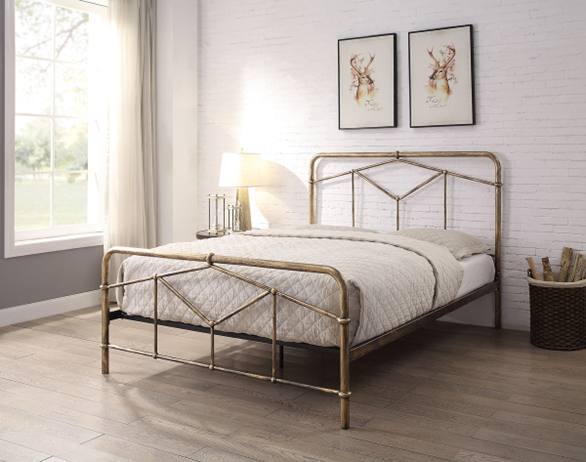 Flintshire Axton 5FT King size Metal Bed Frame – Antique.