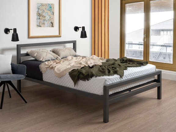 Industrial style bed frames.