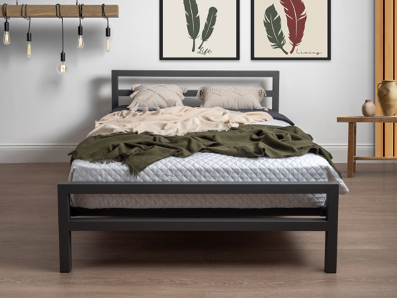 Time Living City Block 5FT Kingsize Metal Bed Frame