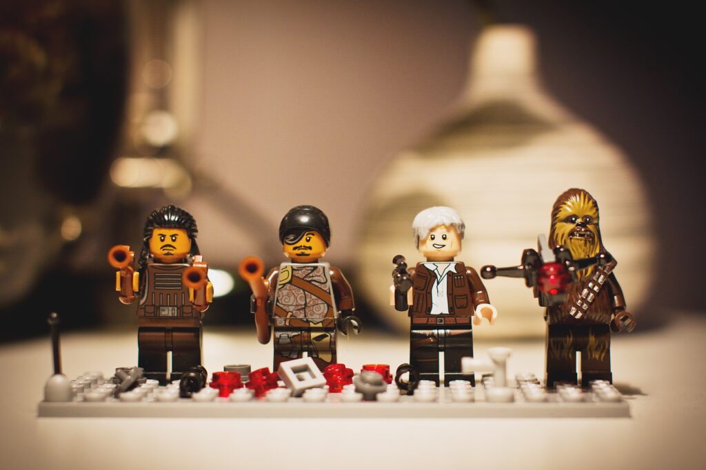 Embrace your geekness day with these star wars lego figurines.