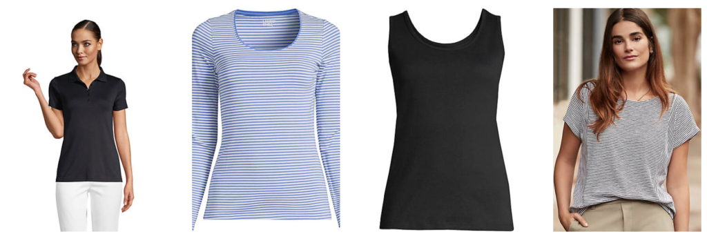 Lands' End tops.