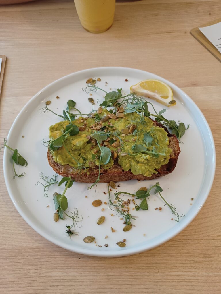 Avocado on toast from Sunday kitchen Guisborough - Sunday coffee and kitchen photos. 