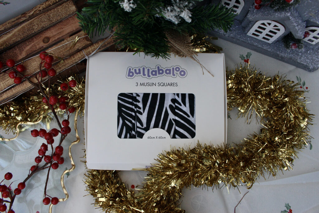 Muslin squares from Bullabaloo feature on my Christmas gift guide for kids under £50