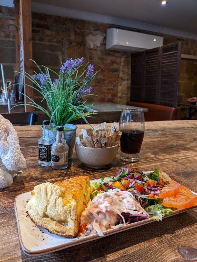 Quiche at Badgers Bar Guisborough.