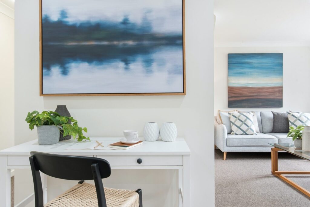 Coastal inspired interior.
