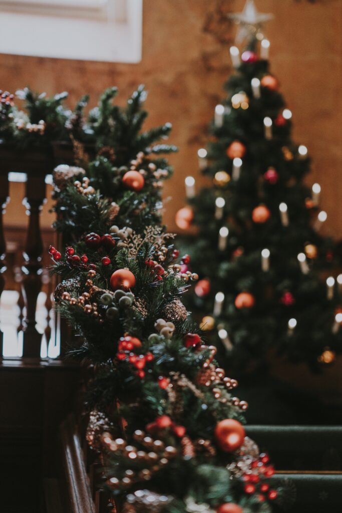 Festive garlands are one of my easy DIY Christmas decorations.