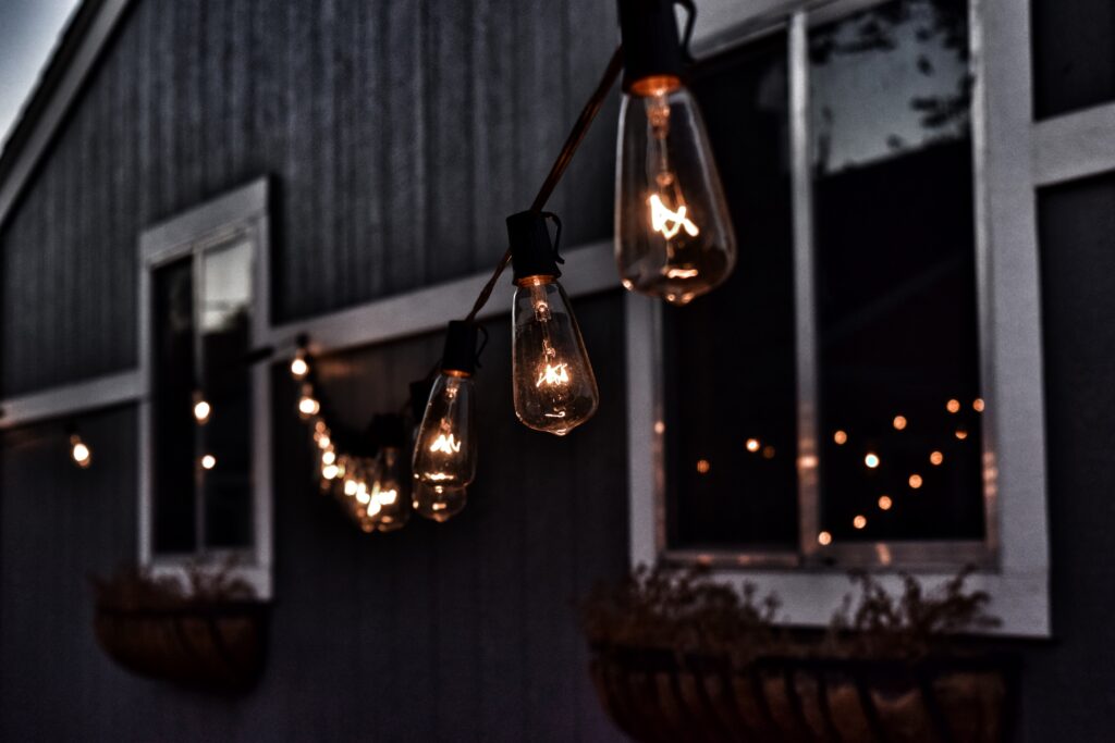 Outdoor lighting.