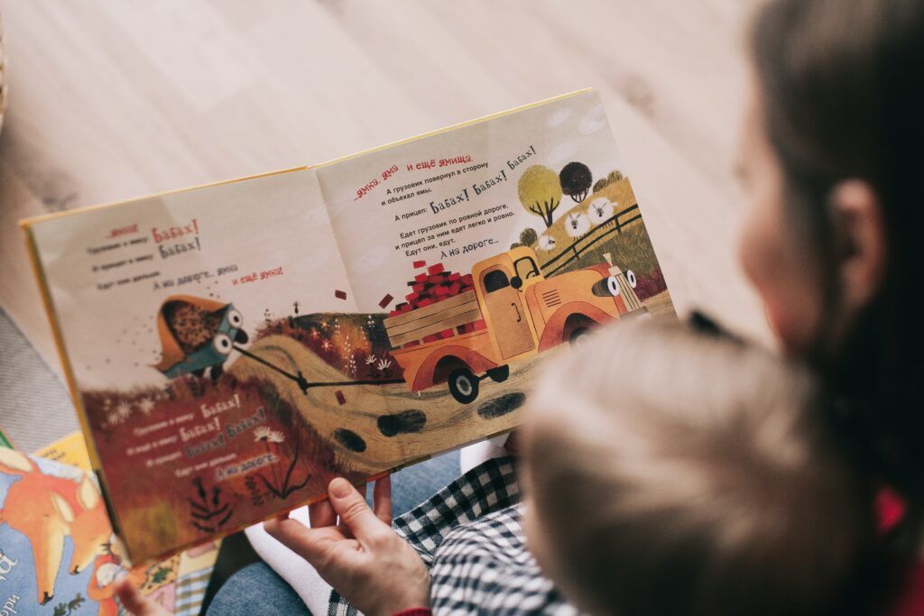 Mother reading to child. This is to go with an article discussing the importance of reading to young children.