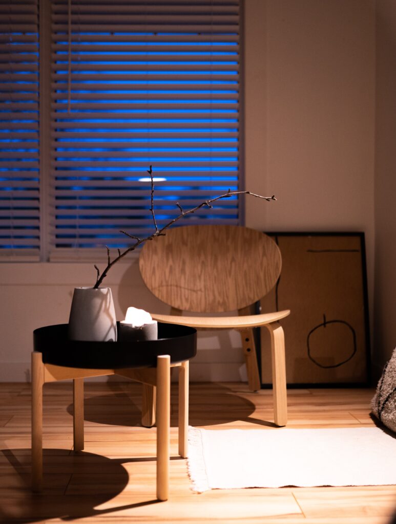 Window blinds.