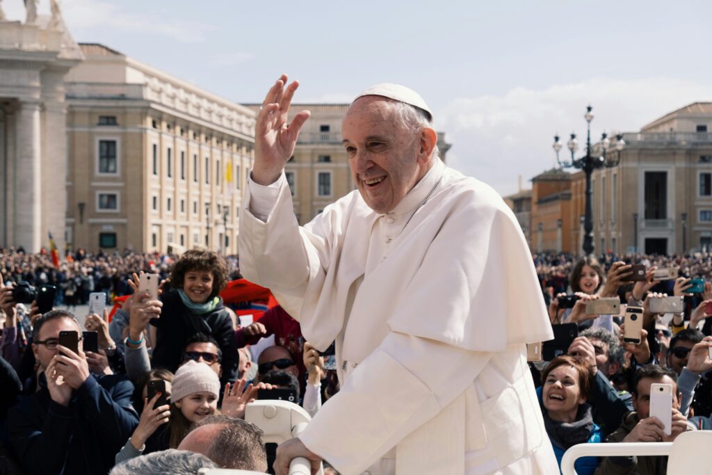 Image of the pope during papal.