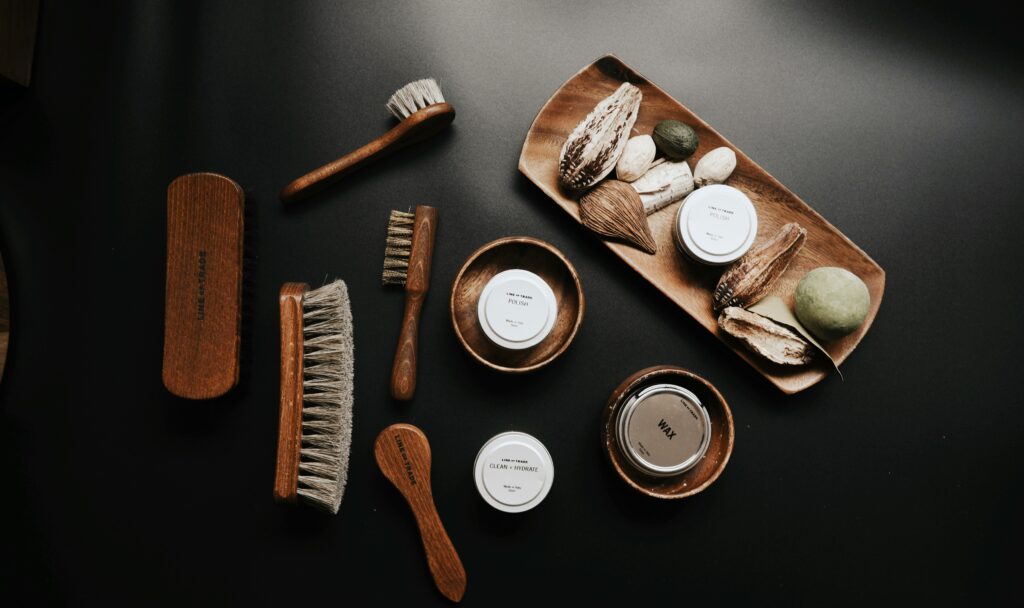 Shoe care kit.