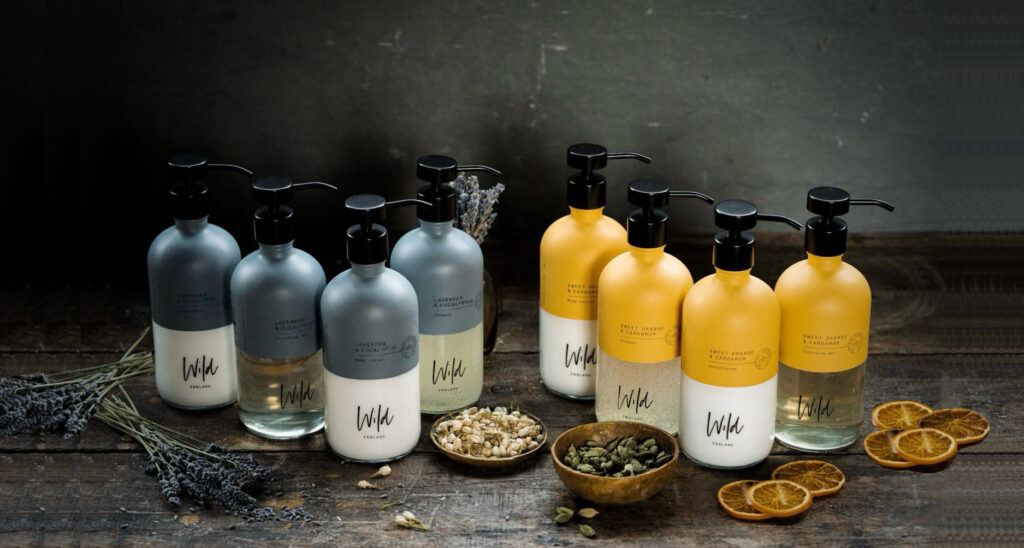 Wild England sustainable toiletries.
