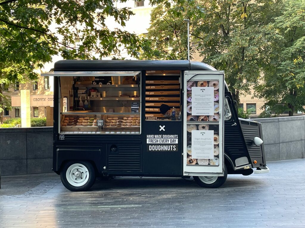 Doughnut food truck.