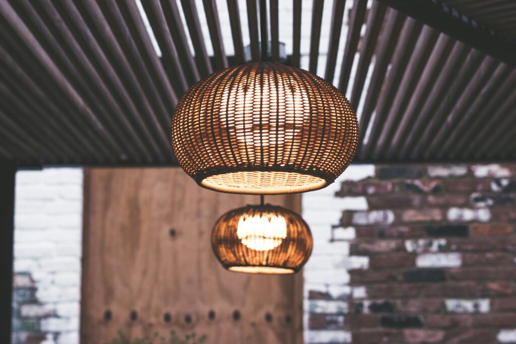 Pendent lighting.