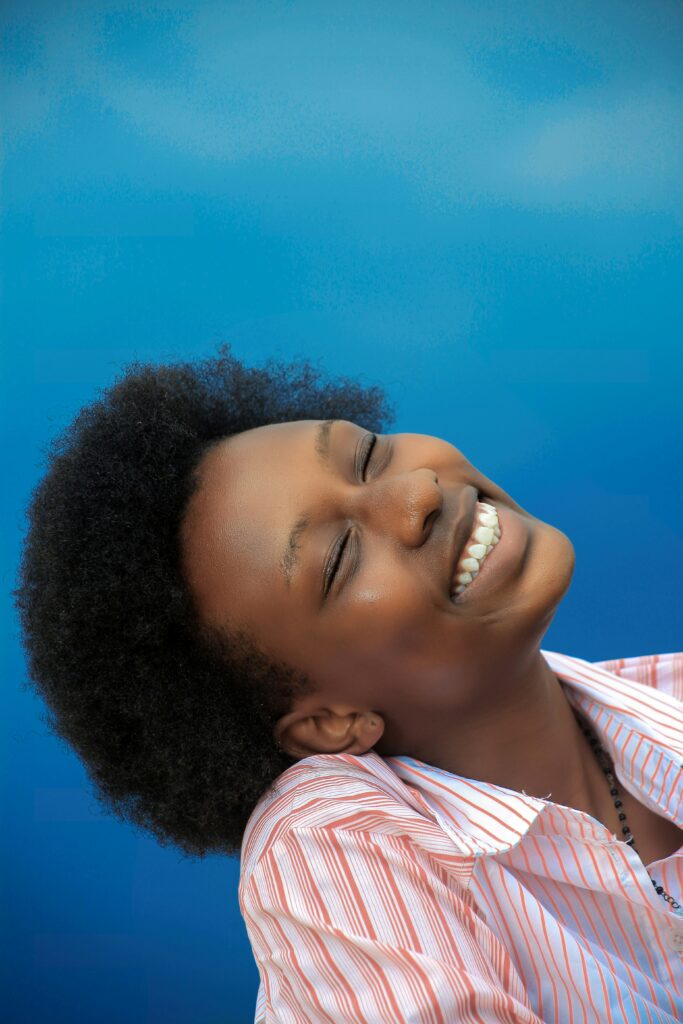 Lady with big bright smile.