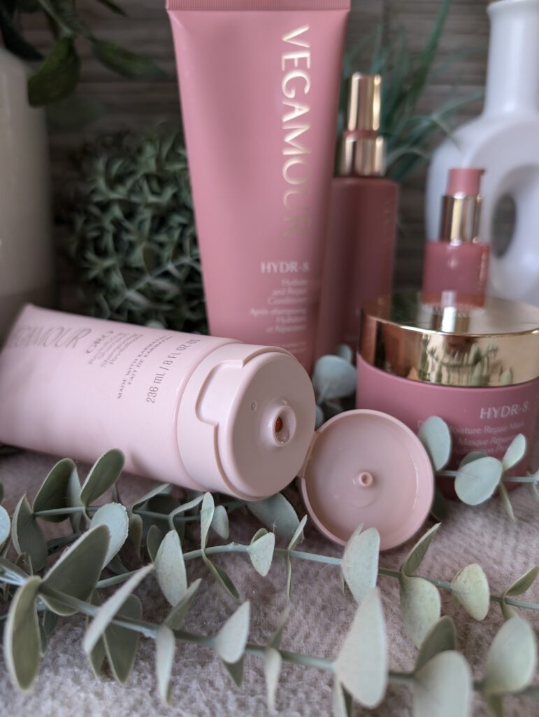 Vegamour shampoo bottle.