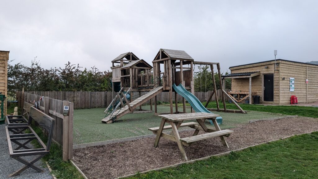 Kids playground area at the campsite.
