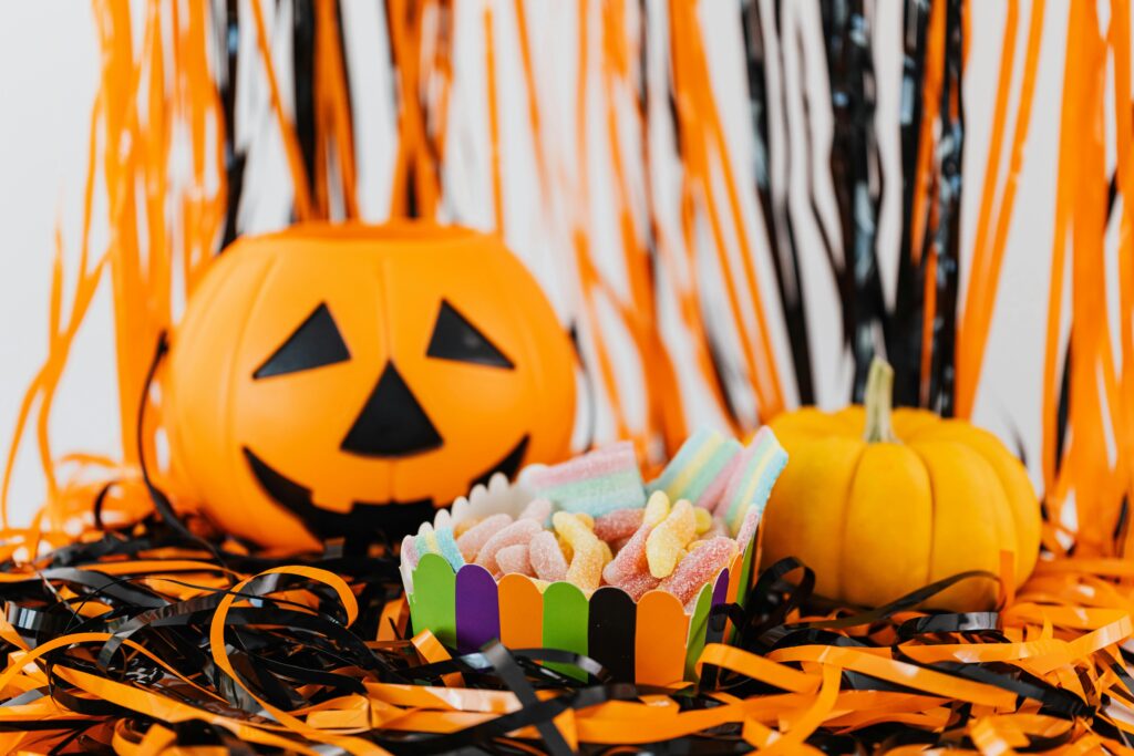 The perfect boo basket set up for halloween.