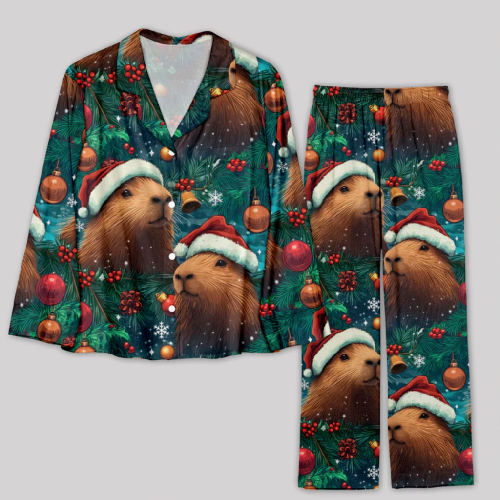 Christmas Capybara Pyjamas Set