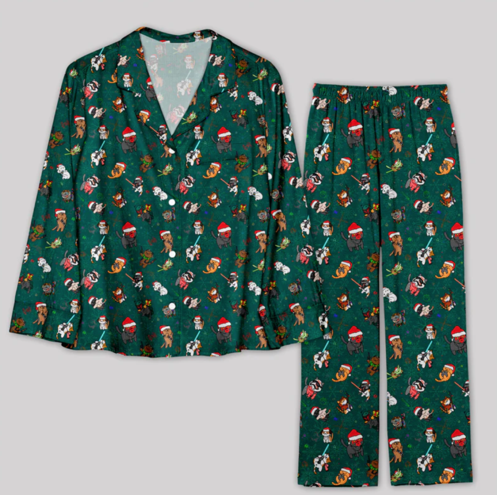 Christmas Lightsaber Cat Pyjamas Set