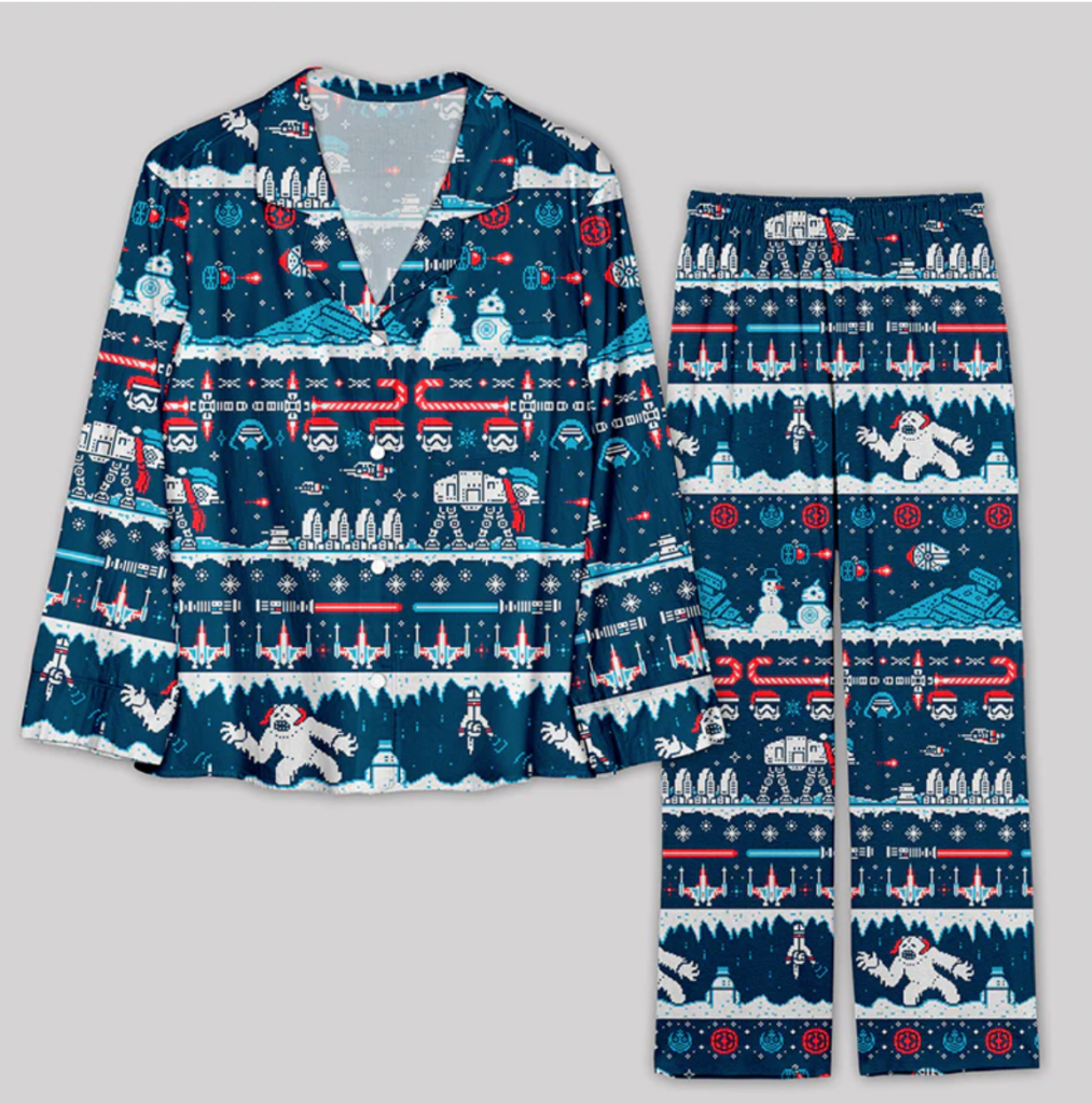 Pixel Art Robot Christmas Pyjamas Set