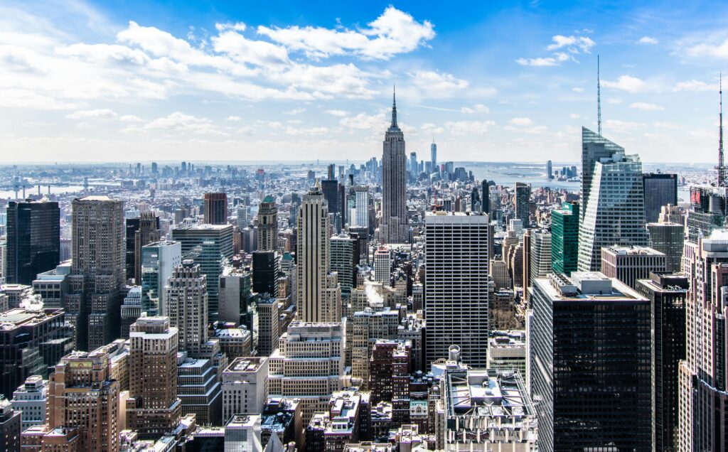 New York skyline.