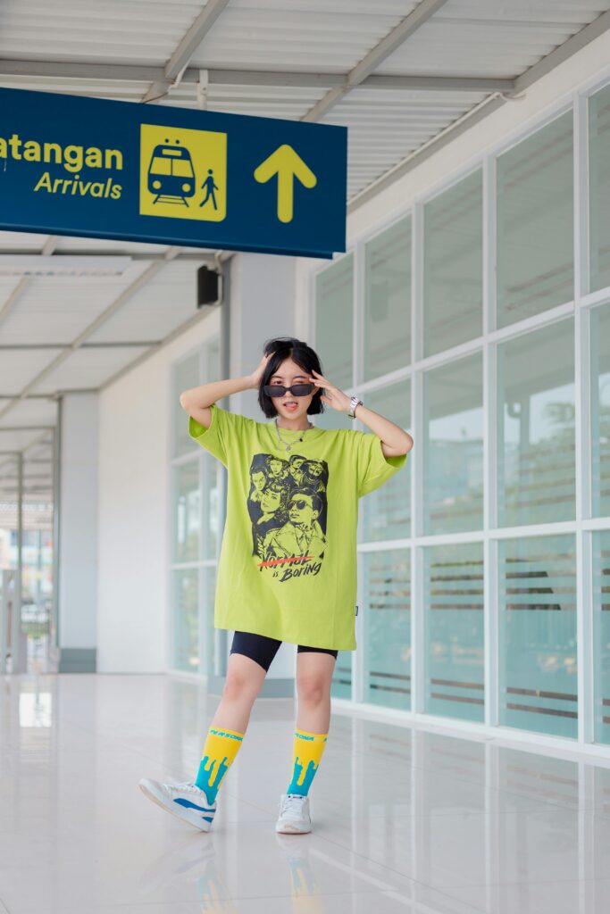 Athleisure being worn as airport outfits.